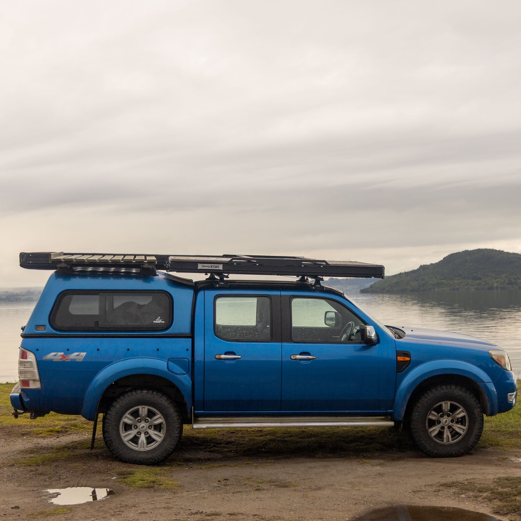 Lightweight hardshell rooftop tent for New Zealand explorers
